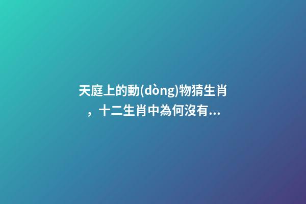 天庭上的動(dòng)物猜生肖，十二生肖中為何沒有“貓”這一屬相